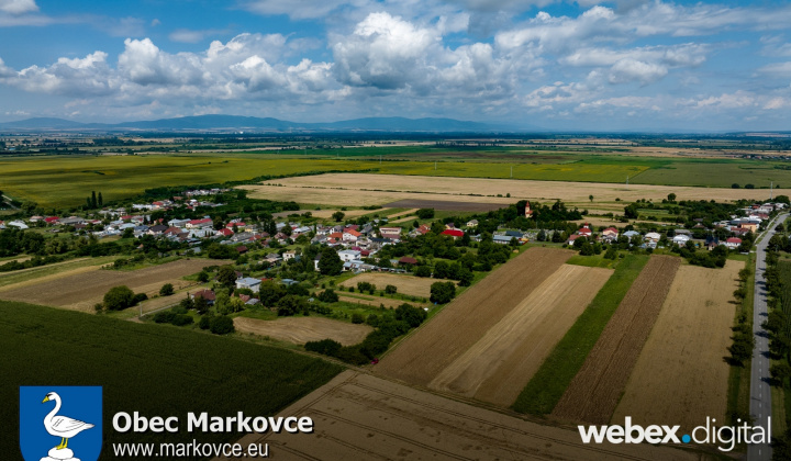 Dronové zábery obec Markovce