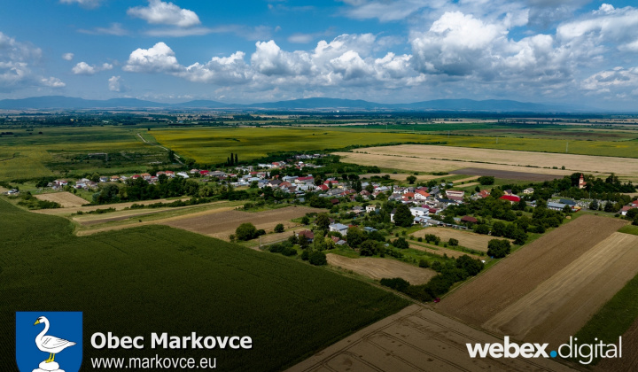 Dronové zábery obec Markovce