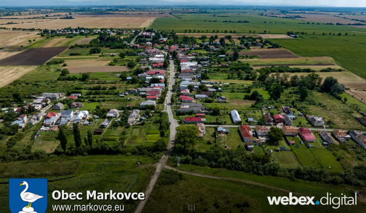 Dronové zábery obec Markovce