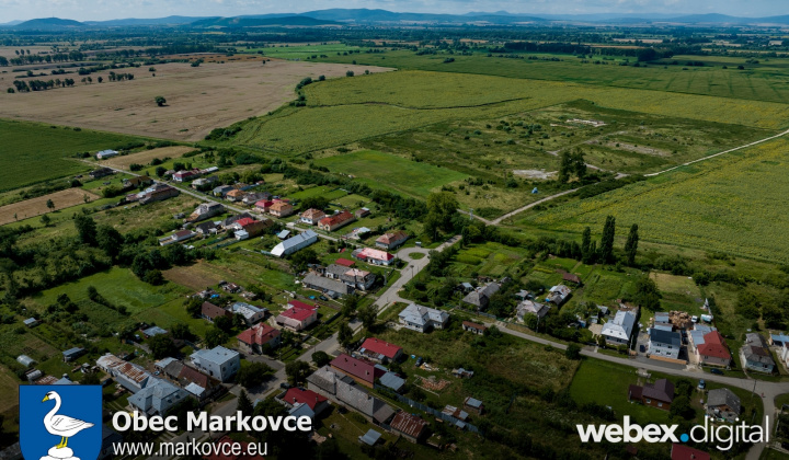 Dronové zábery obec Markovce
