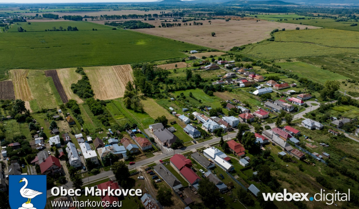 Dronové zábery obec Markovce