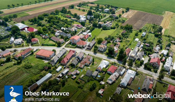 Dronové zábery obec Markovce