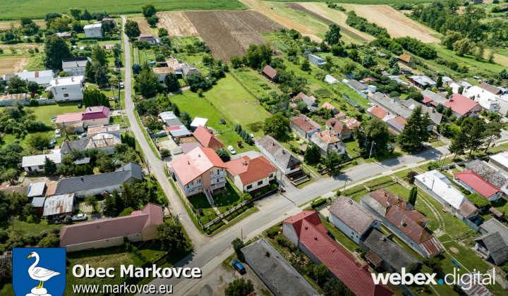 Dronové zábery obec Markovce