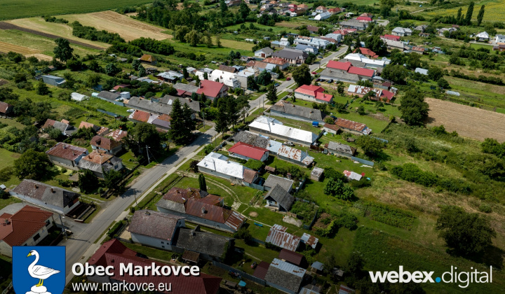 Dronové zábery obec Markovce