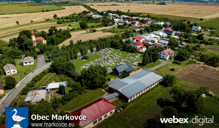 Dronové zábery obec Markovce