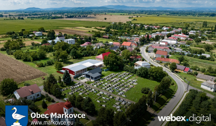 Dronové zábery obec Markovce