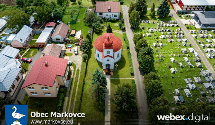 Dronové zábery obec Markovce