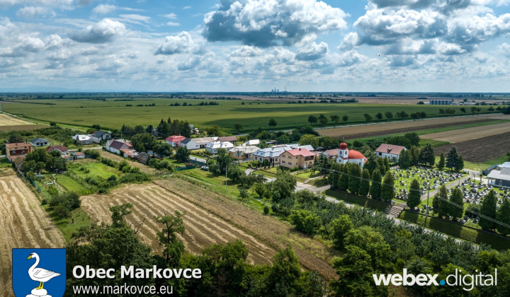 Dronové zábery obec Markovce