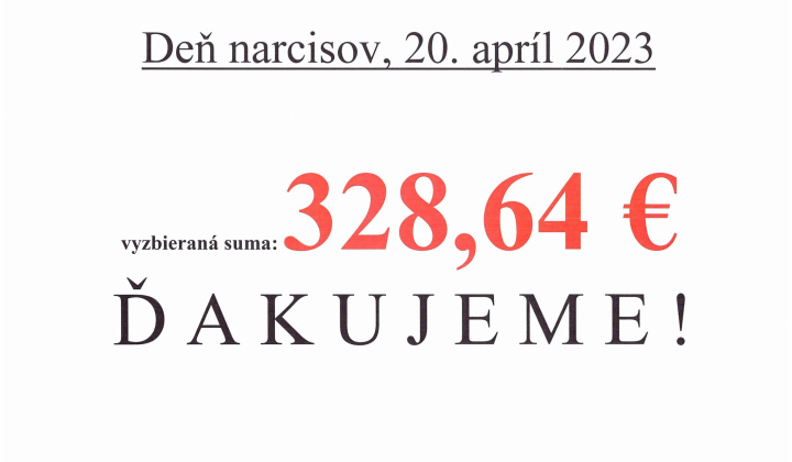 Aktuality / Deň narcisov - Poďakovanie - foto