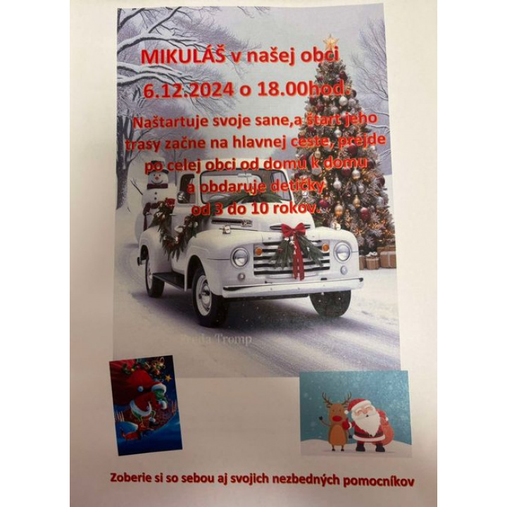 MIKULÁŠ   6.12.2024 o 18.00hod